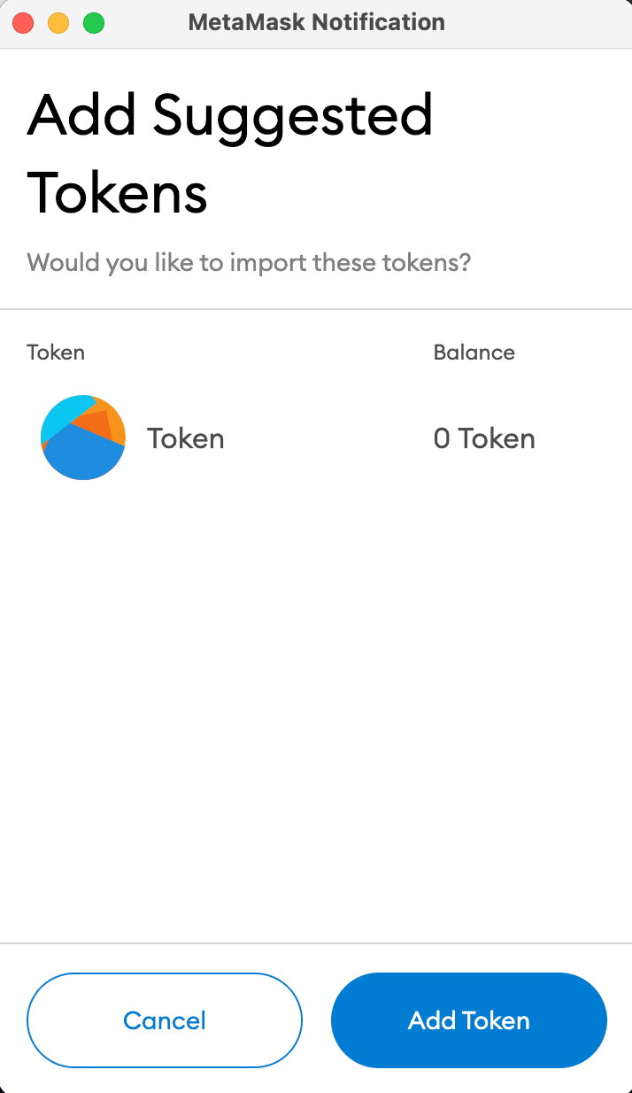Add your token to your wallet